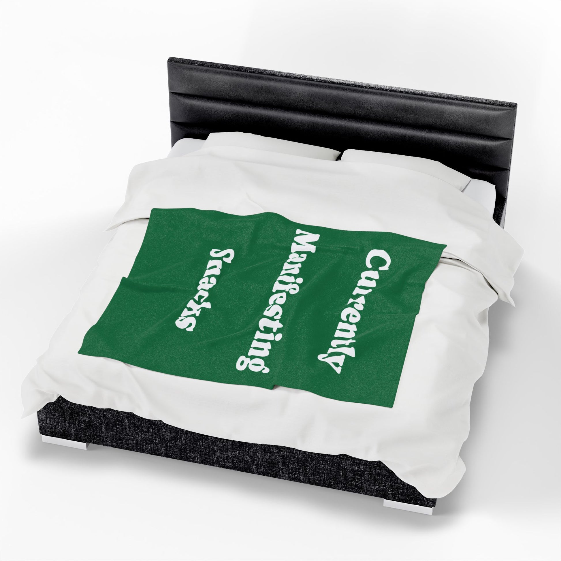 Currently Manifesting Snacks Velveteen Plush Blanket