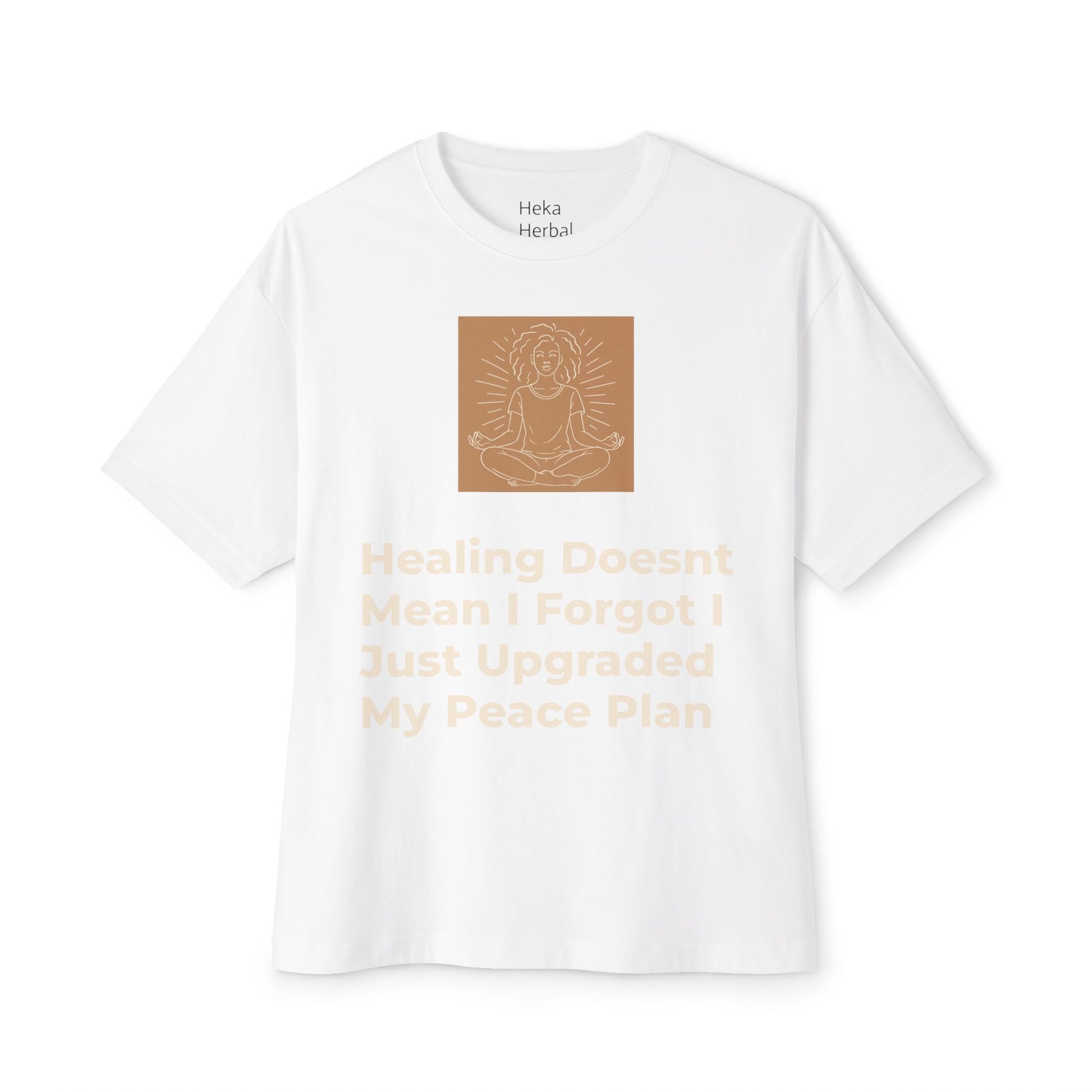 Healing Journey Quote Boxy Tee | Oversized Mindfulness T-Shirt