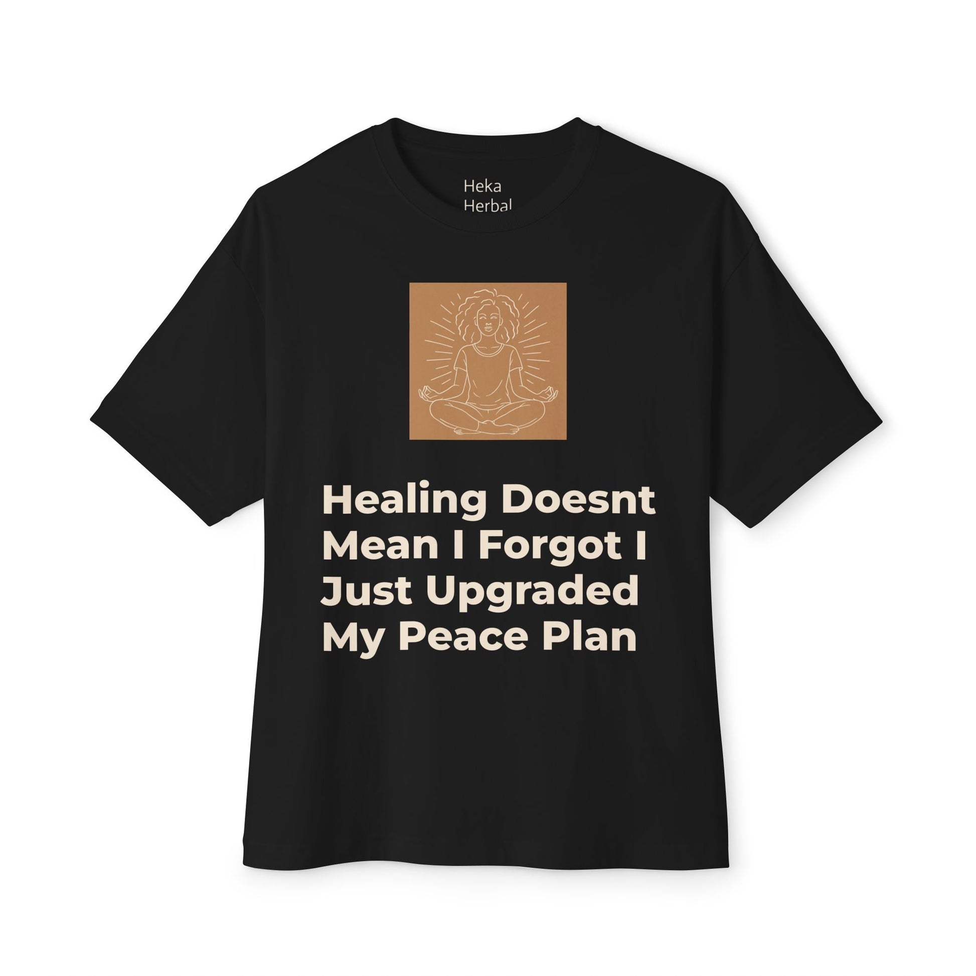 Healing Journey Quote Boxy Tee | Oversized Mindfulness T-Shirt
