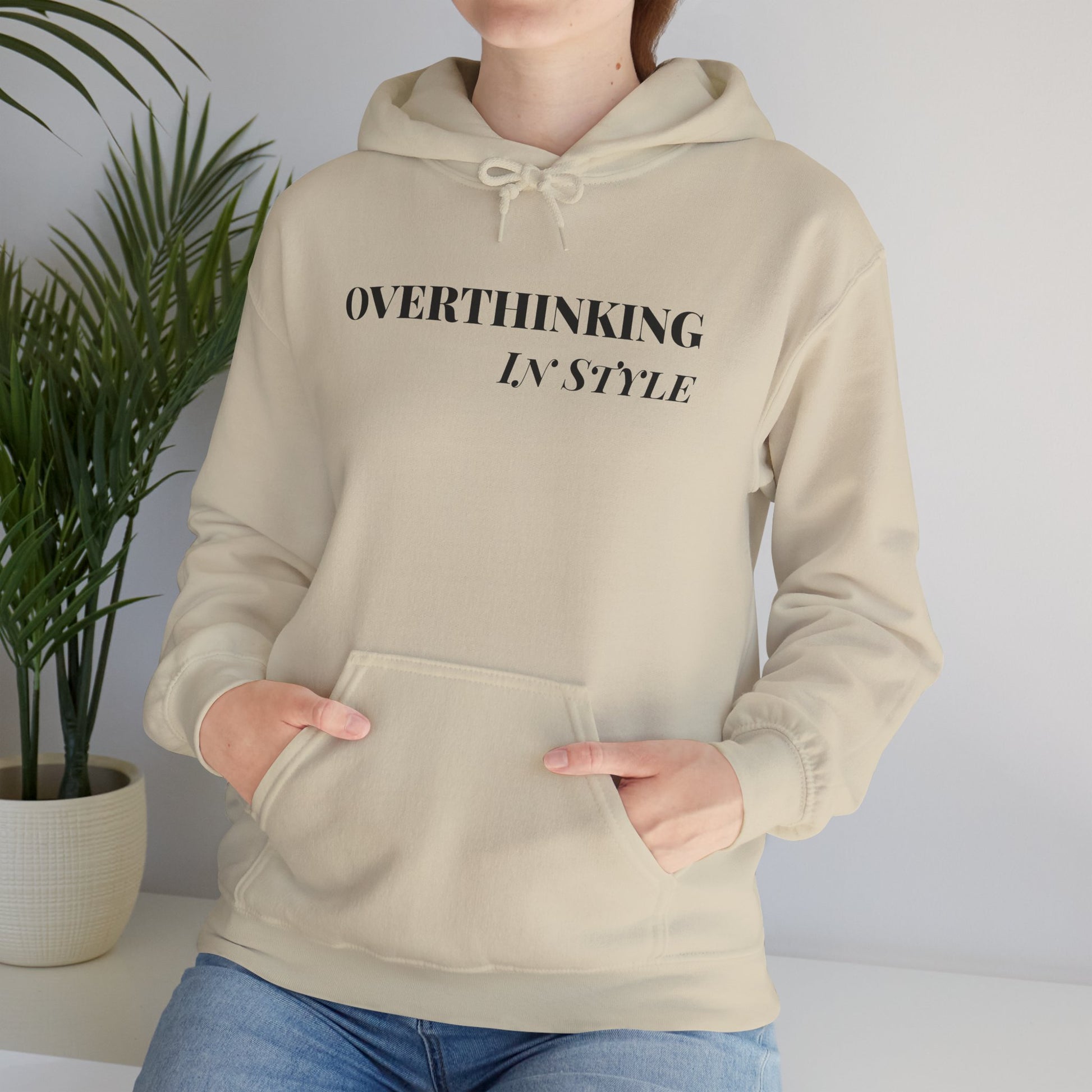 Unisex Hoodie Overthinking in Style