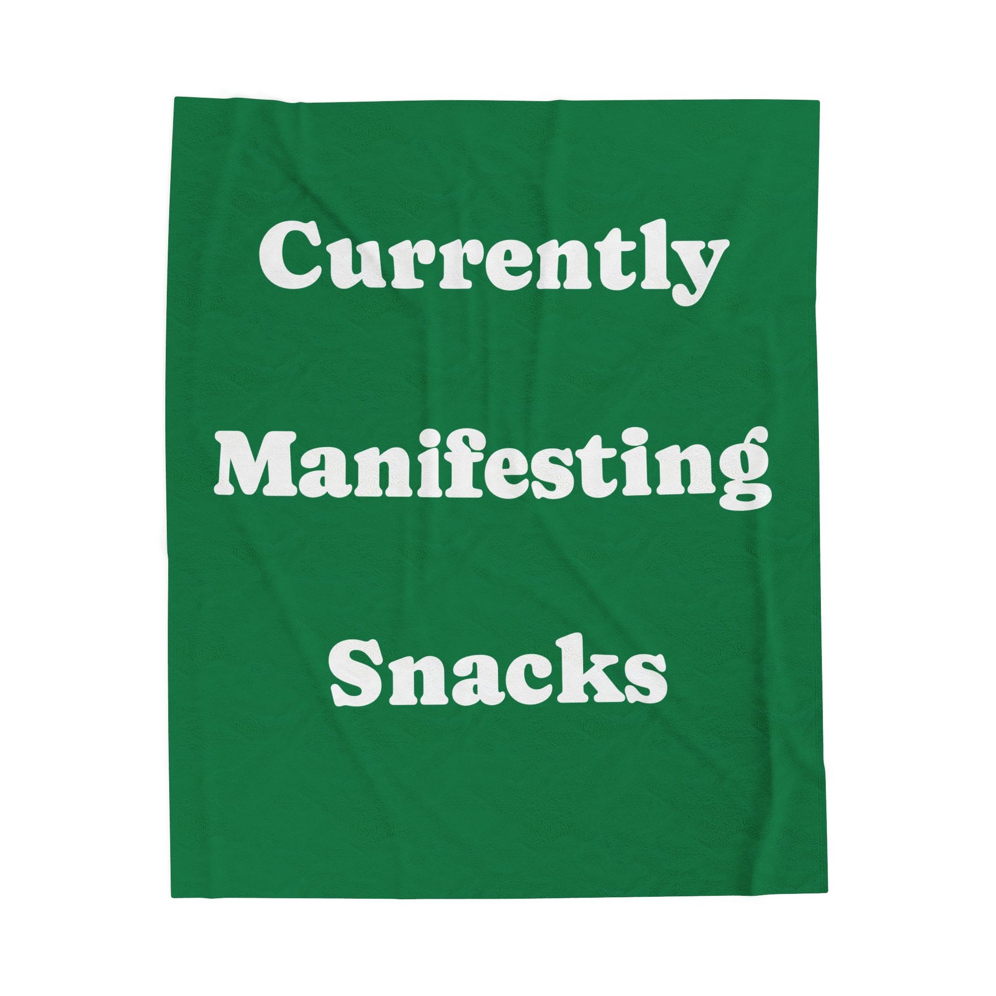 Currently Manifesting Snacks Velveteen Plush Blanket