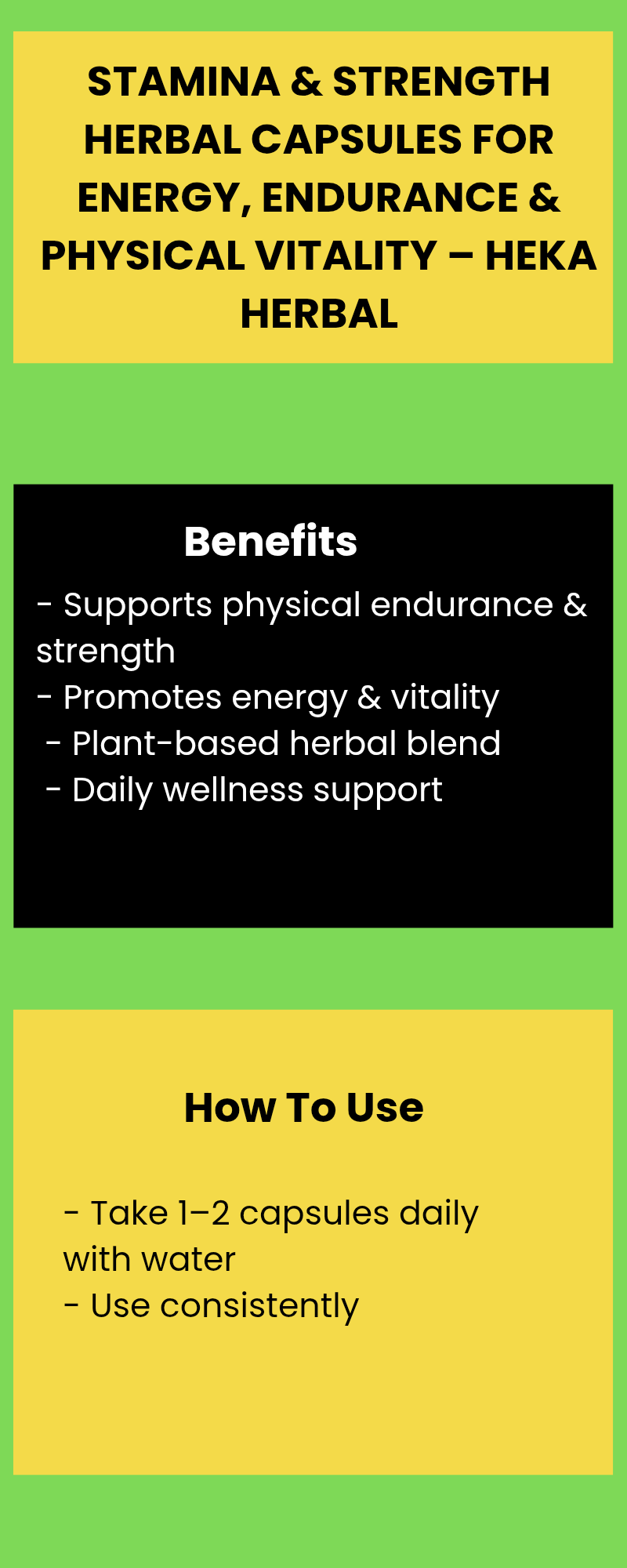Stamina & Strength Herbal Capsules for Energy, Endurance & Physical Vitality – Heka Herbal by Heka Herbal
