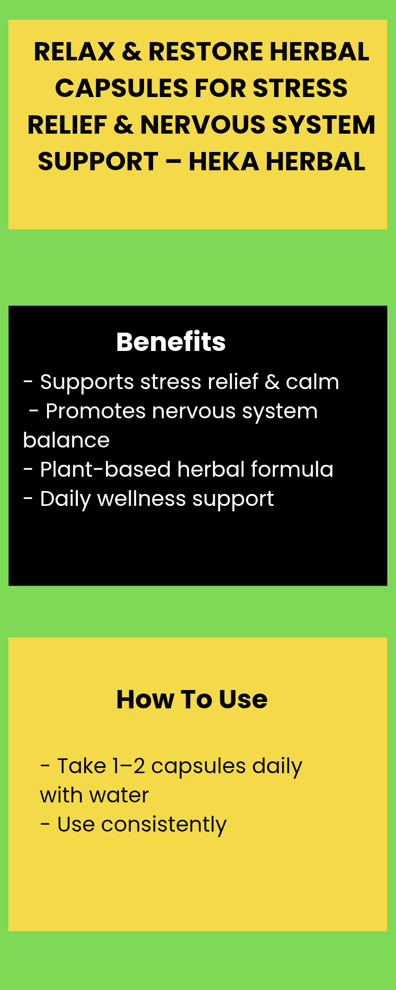 Relax & Restore Herbal Capsules for Stress Relief & Nervous System Support – Heka Herbal by Heka Herbal