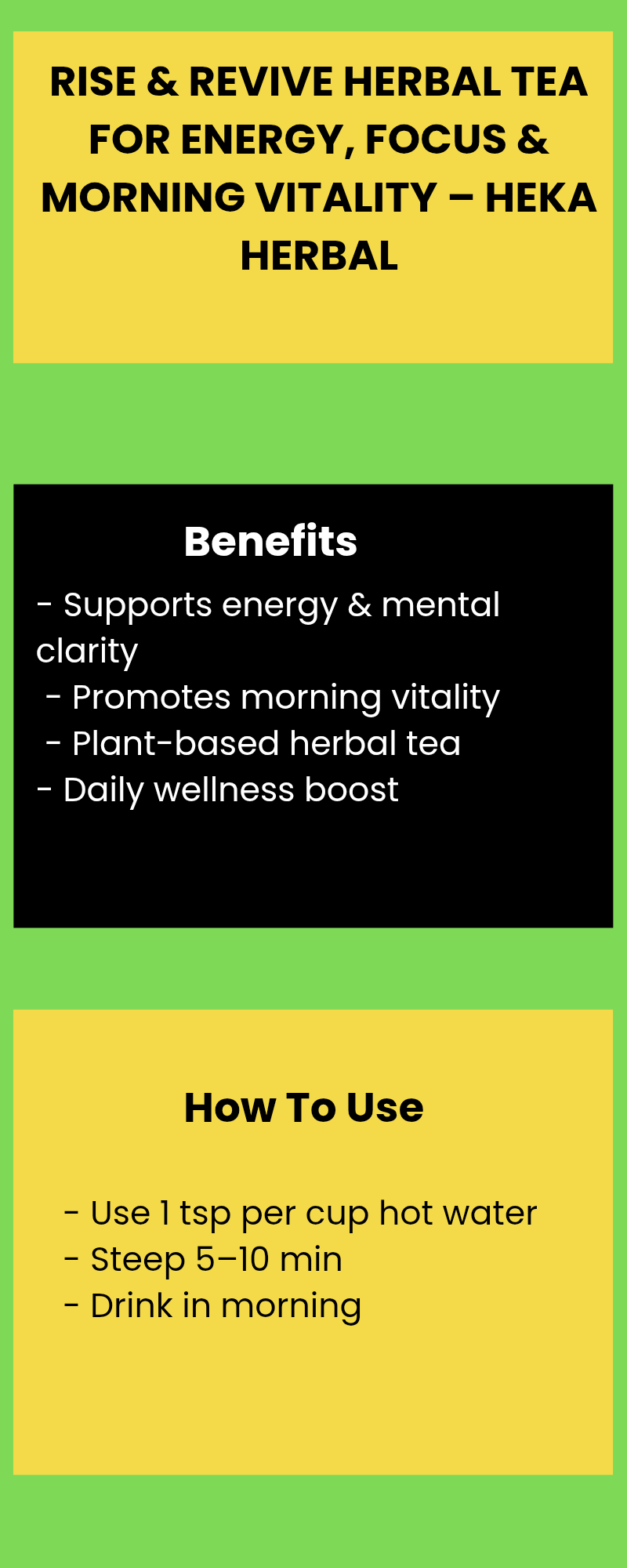 Rise & Revive Herbal Tea for Energy, Focus & Morning Vitality – Heka Herbal by Heka Herbal