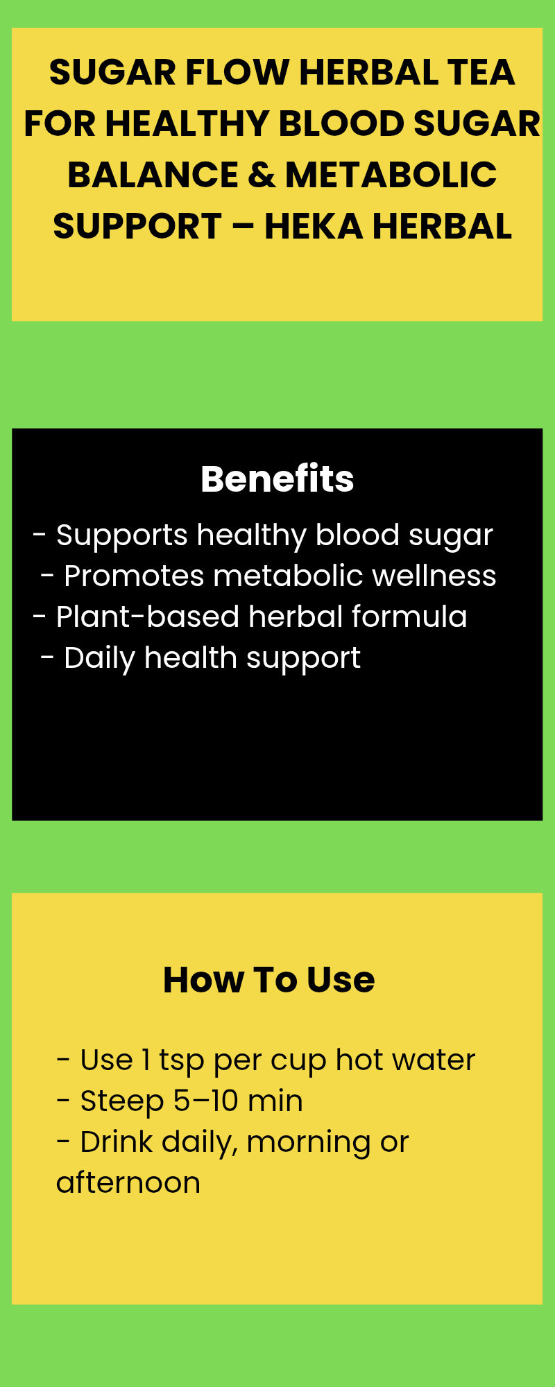 Sugar Flow Herbal Tea for Healthy Blood Sugar Balance & Metabolic Support – Heka Herbal by Heka Herbal