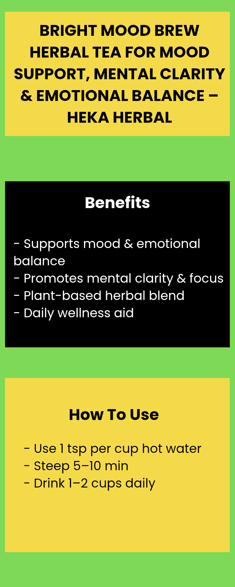 Bright Mood Brew Herbal Tea for Mood Support, Mental Clarity & Emotional Balance – Heka Herbal