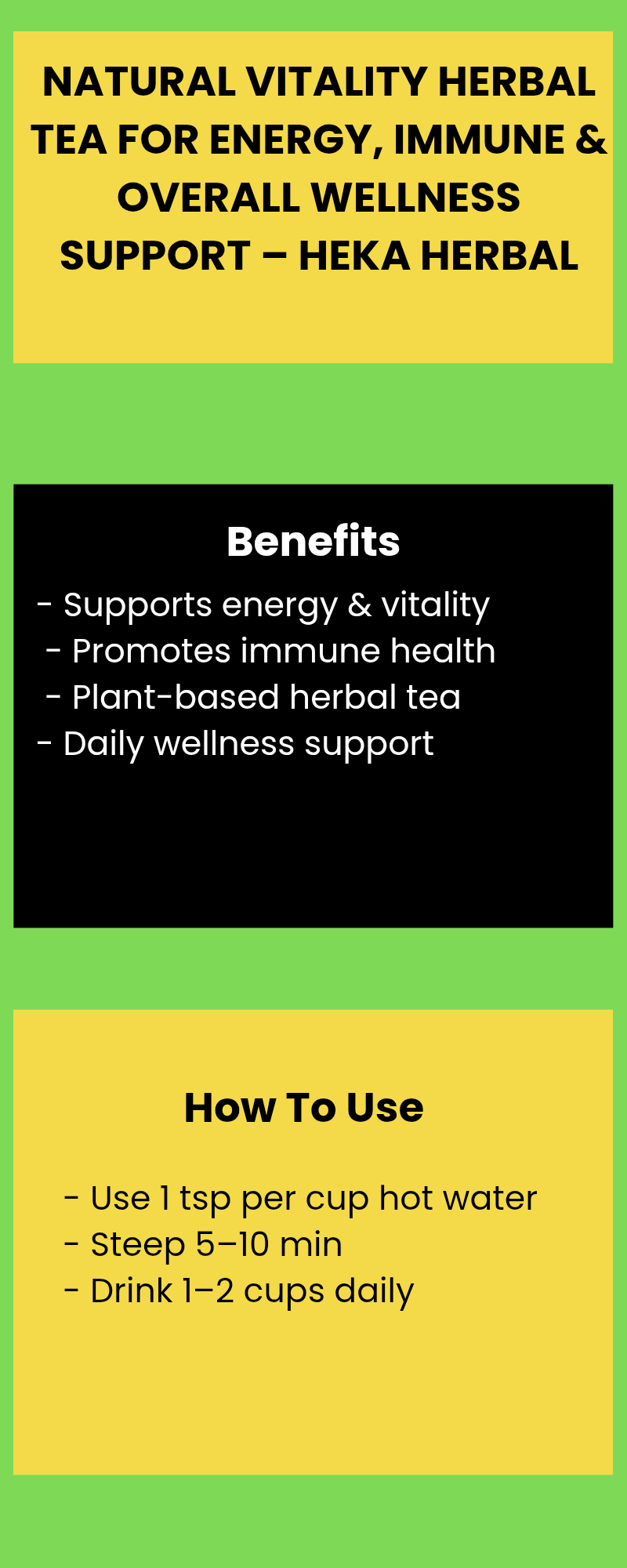 Natural Vitality Herbal Tea for Energy, Immune & Overall Wellness Support – Heka Herbal by Heka Herbal