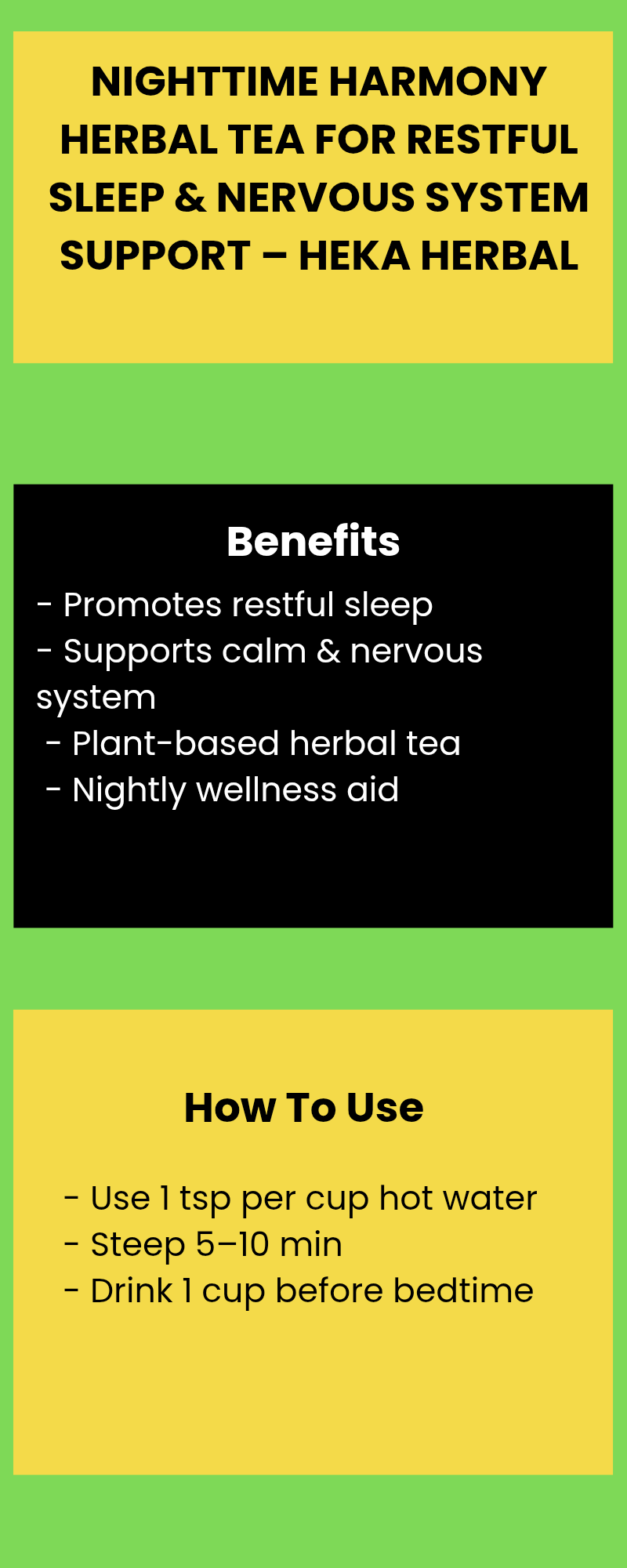 Nighttime Harmony Herbal Tea for Restful Sleep & Nervous System Support – Heka Herbal