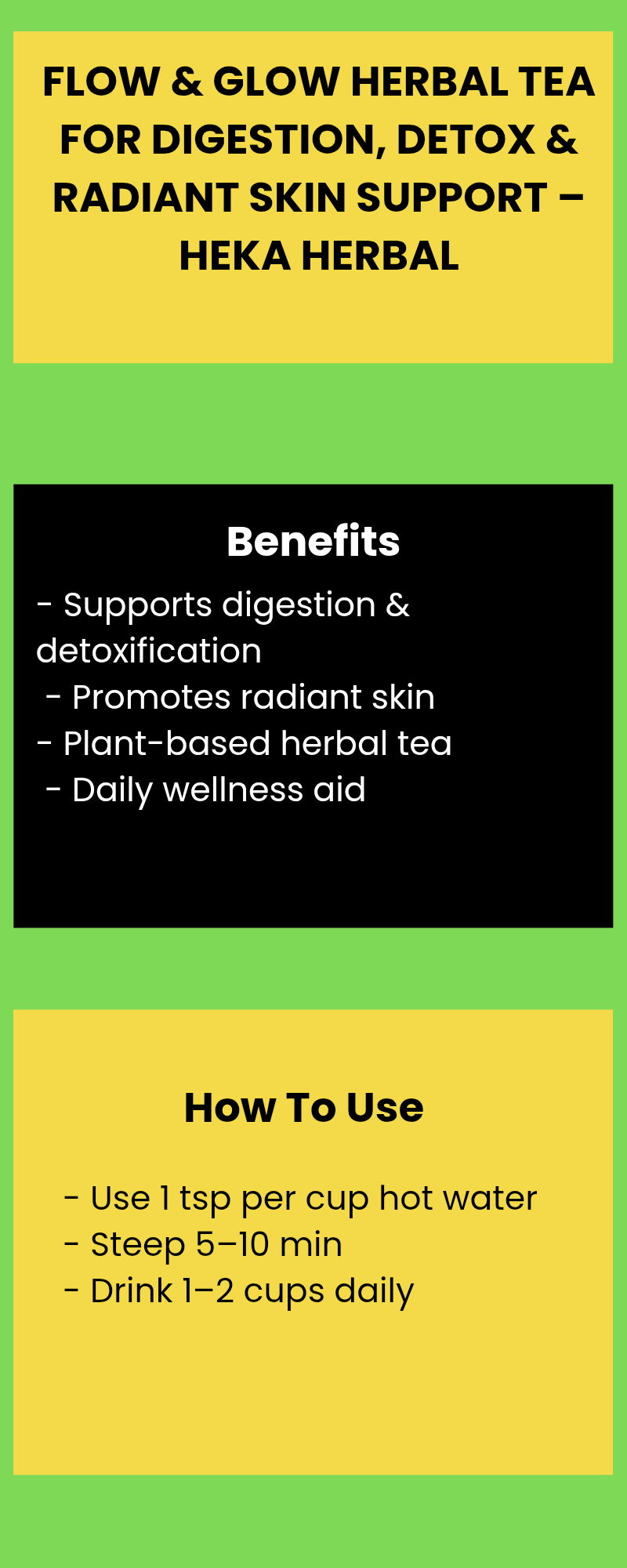 Flow & Glow Herbal Tea for Digestion, Detox & Radiant Skin Support – Heka Herbal