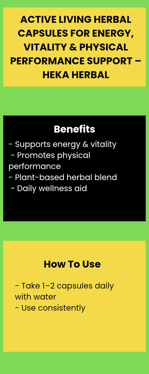 Active Living Herbal Capsules for Energy, Vitality & Physical Performance Support – Heka Herbal