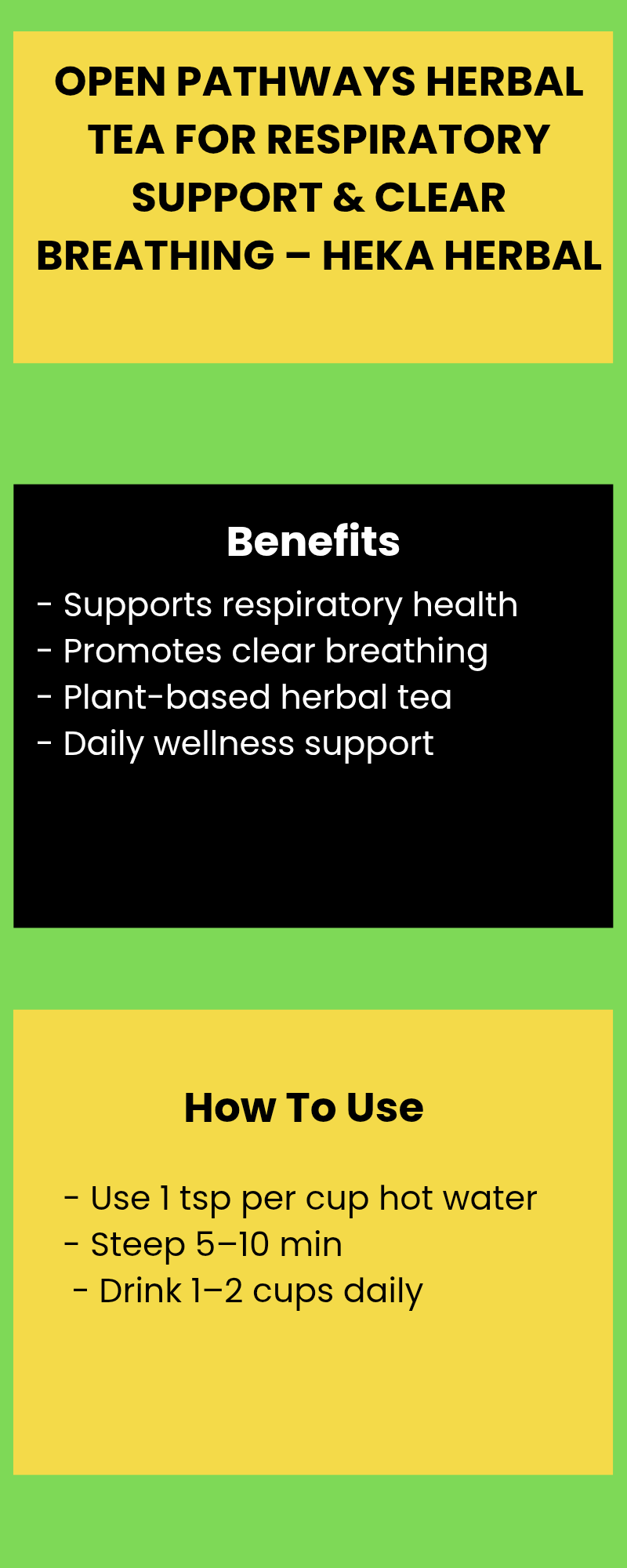 Open Pathways Herbal Tea for Respiratory Support & Clear Breathing – Heka Herbal by Heka Herbal