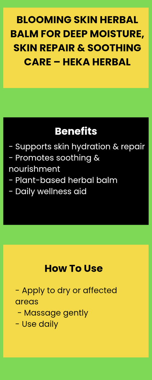 Blooming Skin Herbal Balm for Deep Moisture, Skin Repair & Soothing Care – Heka Herbal