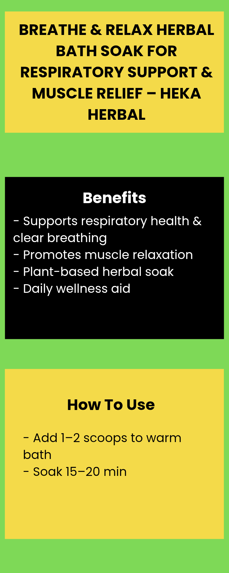 Breathe & Relax Herbal Bath Soak for Respiratory Support & Muscle Relief – Heka Herbal by Heka Herbal