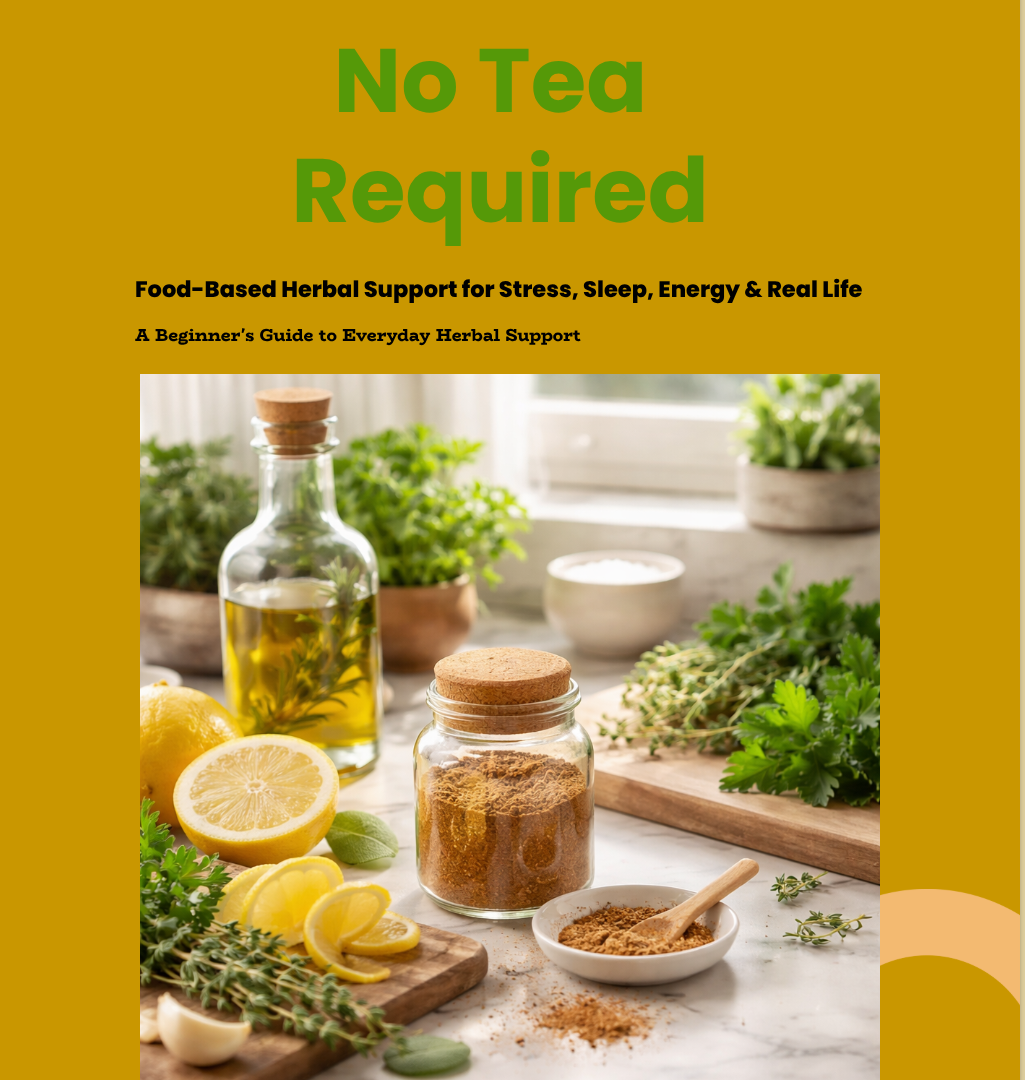 No Tea Required:Food-Based Herbal Support for Stress, Sleep, Energy & Real Life by Heka Herbal New