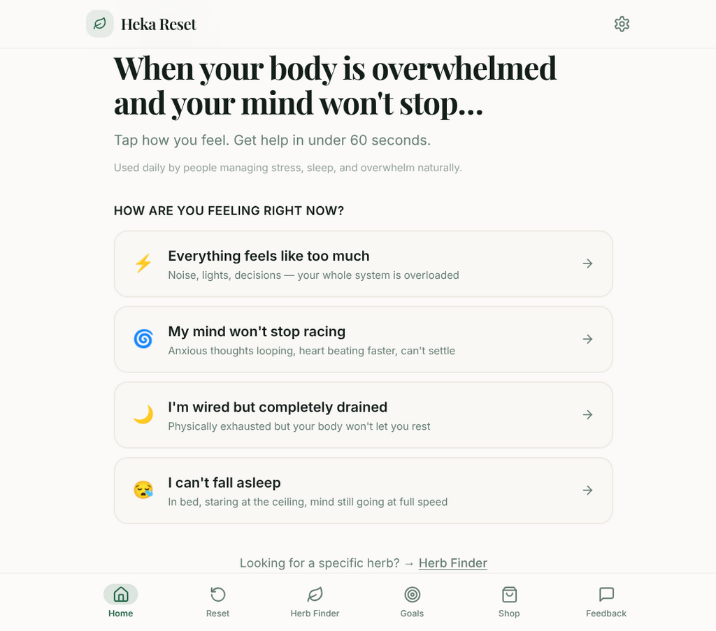 Heka Reset– Personalized Wellness Support