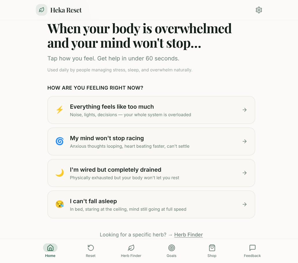 Heka Reset– Personalized Wellness Support