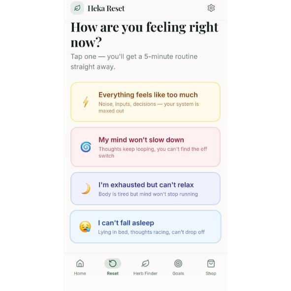 Heka Reset– Personalized Wellness Support